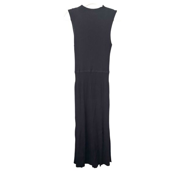 KALLMEYER Ribbed Knit Midi Dress Black Medium - Picture 3 of 6